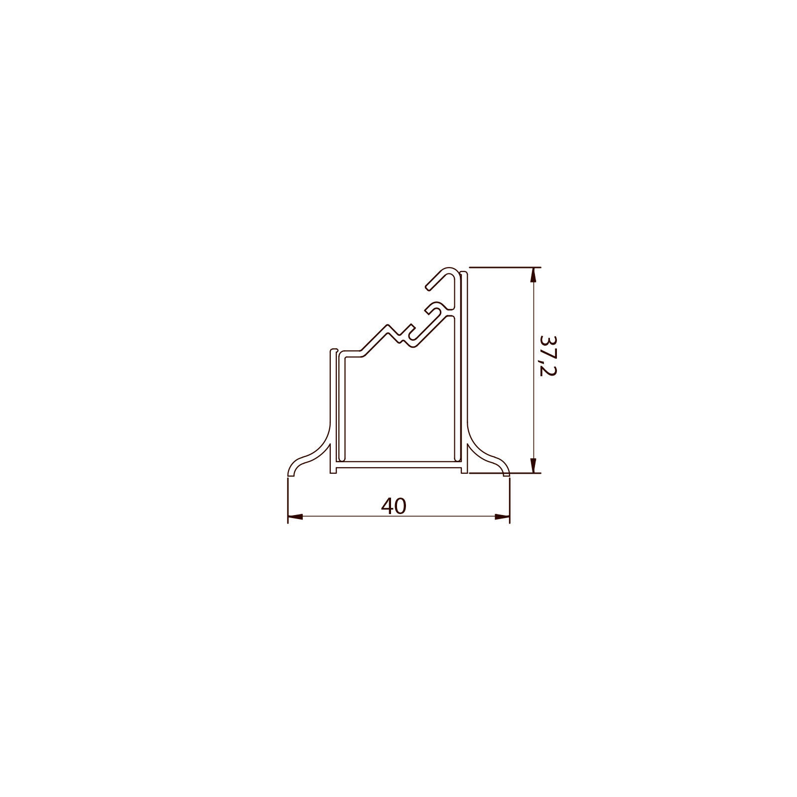 Veggprofil dusjdør MATS justerbar