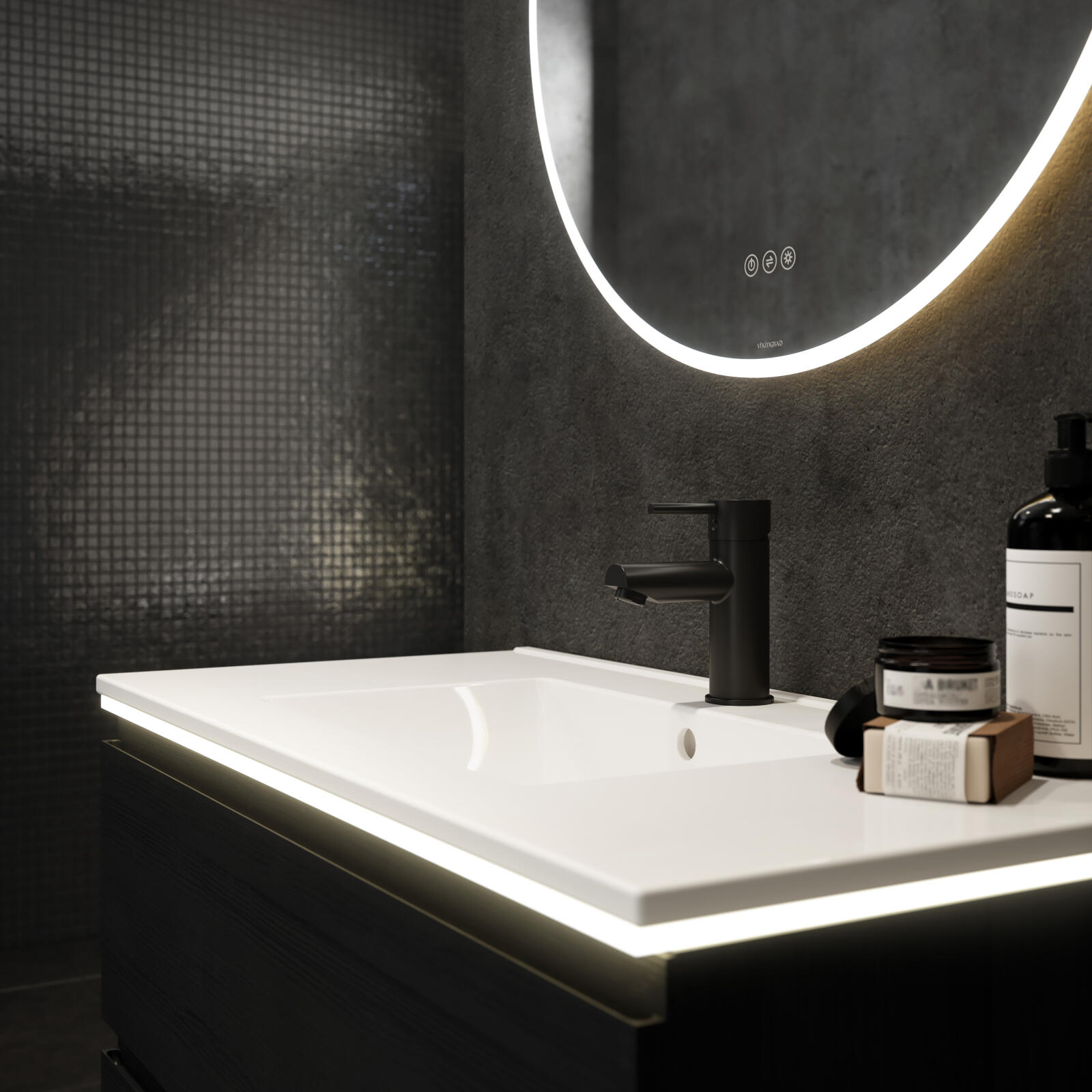 LED lyslist under servant 100