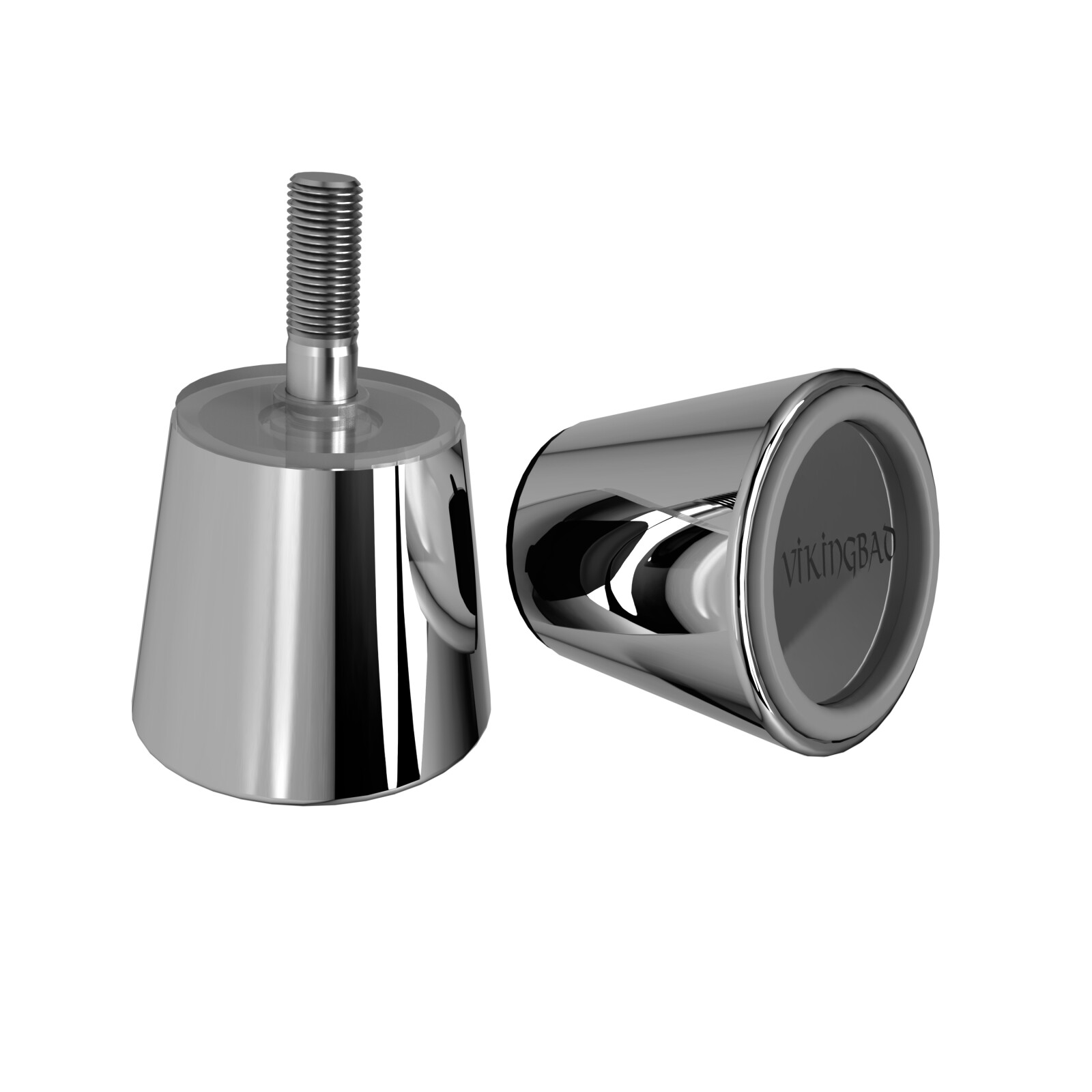 Håndtak dusjdør med demper til vegg