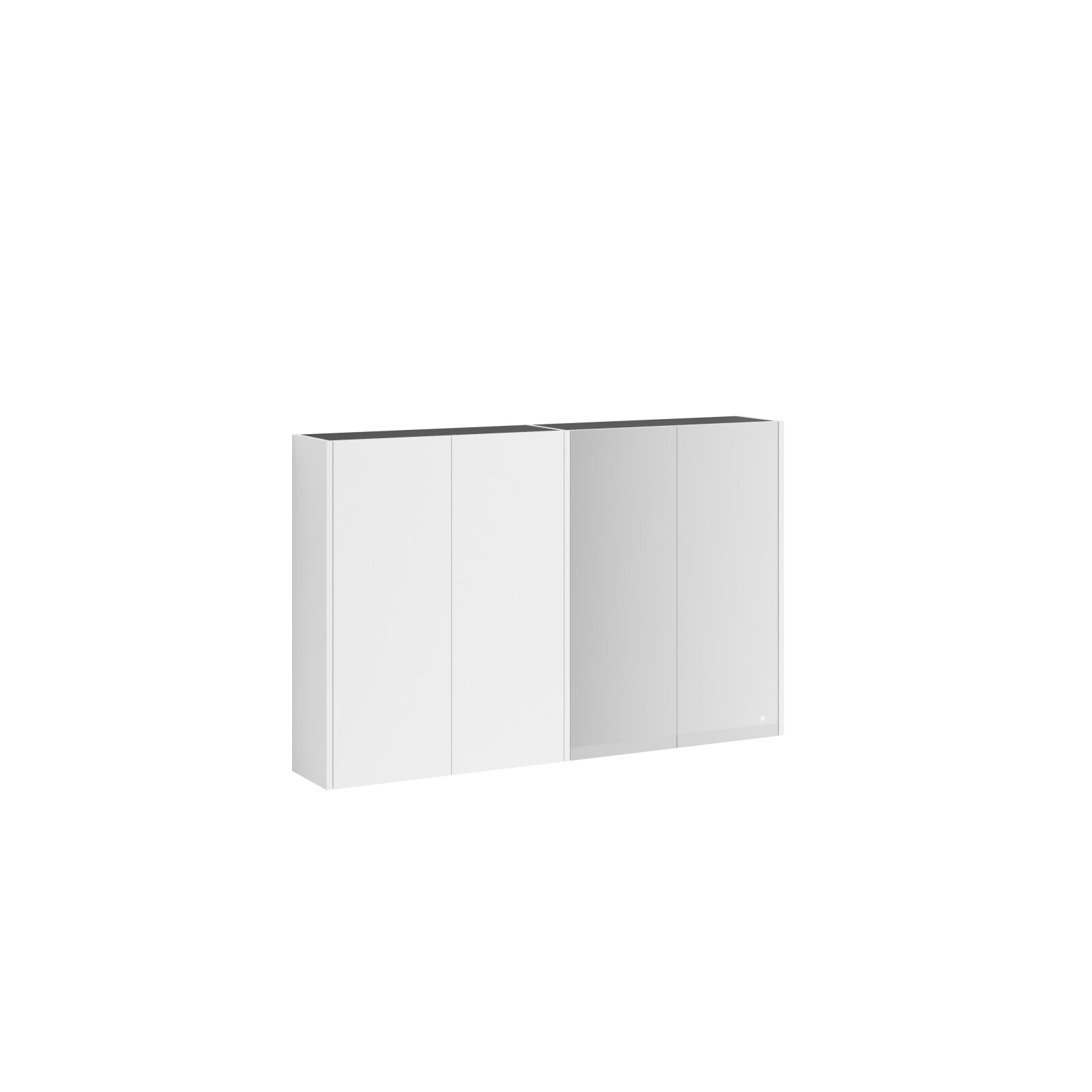 Veggskap dobbelt 2/4 speil