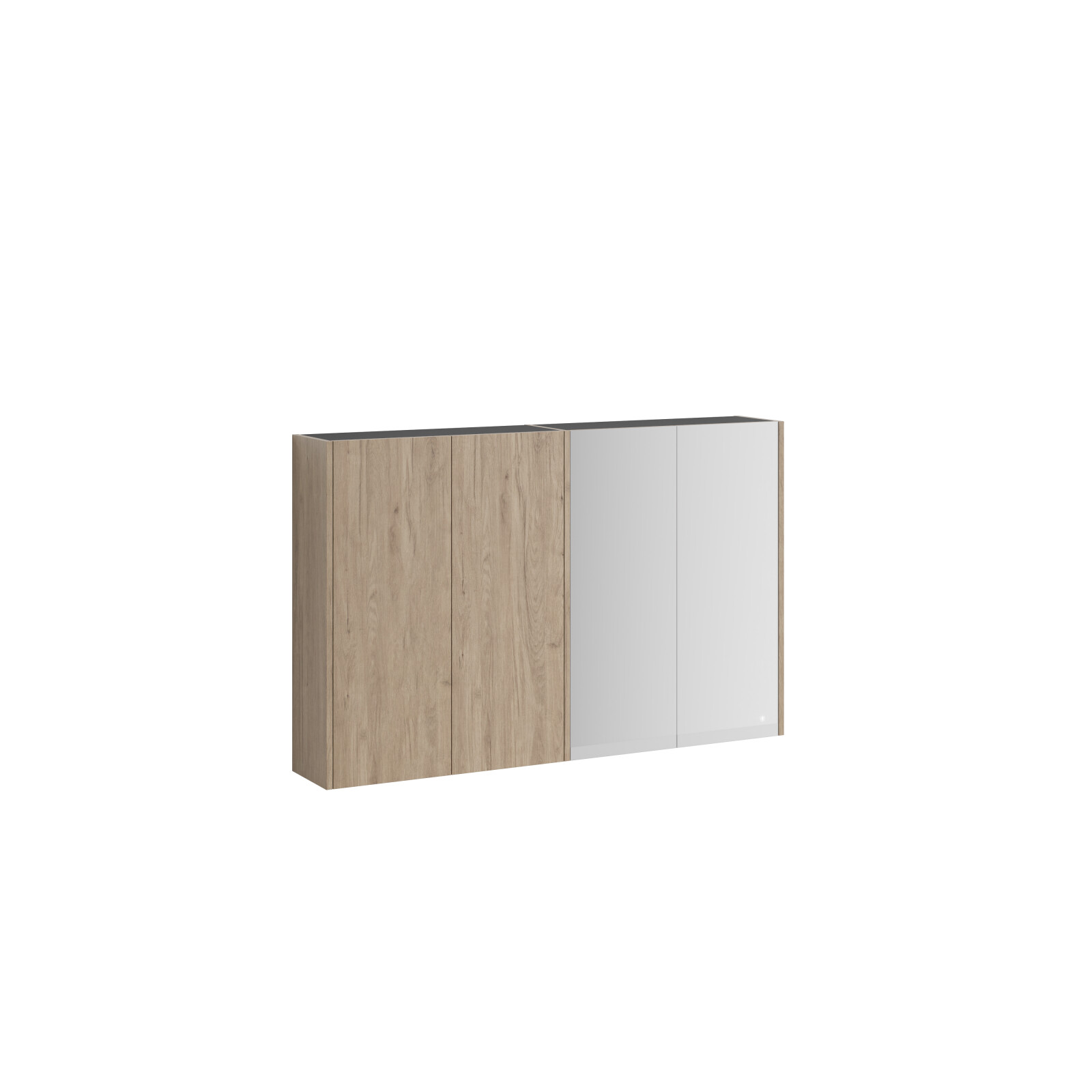 Veggskap dobbelt 2/4 speil